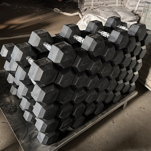 ชุดดัมเบลยางหกเหลี่ยมคุณภาพพรีเมียมจากโรงงาน ขายส่ง อุปกรณ์ออกกำลังกายสำหรับการฝึกความแข็งแรงที่บ้าน การออกกำลังกาย และการสร้างกล้ามเนื้อ - Product Image 1