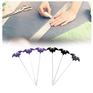 100/boîte épingles à coudre Halloween chauve-souris quilting épingles pour couturière artisanat positionnement aiguille outils bricolage - Product Image 4