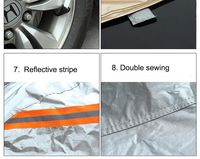 Couverture de pare-brise de voiture de protection uv en aluminium pour la glace et la neige demi-couverture de voiture