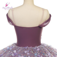 26250 Dance Favourite Costume de danse Tutu de ballet à manches courtes Mauve poussiéreux Costume de scène Tutu