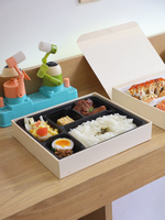 Boîtes cadeaux personnalisées pour sushis de boulangerie, emballages alimentaires à emporter, boîte à gâteau en bois, recyclable, biodégradable, rectangulaire, écologique, mat