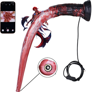 YOCY 65CM Longue caméra endoscopique HD 3MP en forme de pénis de cheval pour examen vaginal, fouet anal pour voyeurisme sexuel, jouets sexuels pour adultes en silicone - Product Image 1