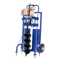 Tarière thermique portative de 800 mm de longueur de forage pour le terrassement agricole et le jardinage, fabriquée en Chine