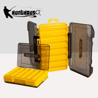 Boîte de pêche Hunthouse avec compartiments pour leurres et hameçons, double face, haute résistance, pour accessoires de pêche