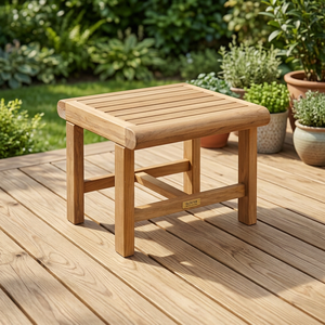 Mesa de Comedor Cuadrada de Madera Maciza, Diseño Rústico Moderno, Impermeable, Ecológica, Duradera, Estable, Muebles para el Hogar, Uso en Exteriores y Patio - Product Image 3