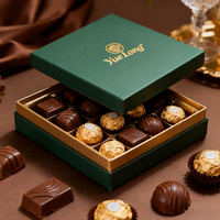 Boîte cadeau de luxe en carton biodégradable pour barres chocolatées, avec logo personnalisé et séparateur, vente en gros