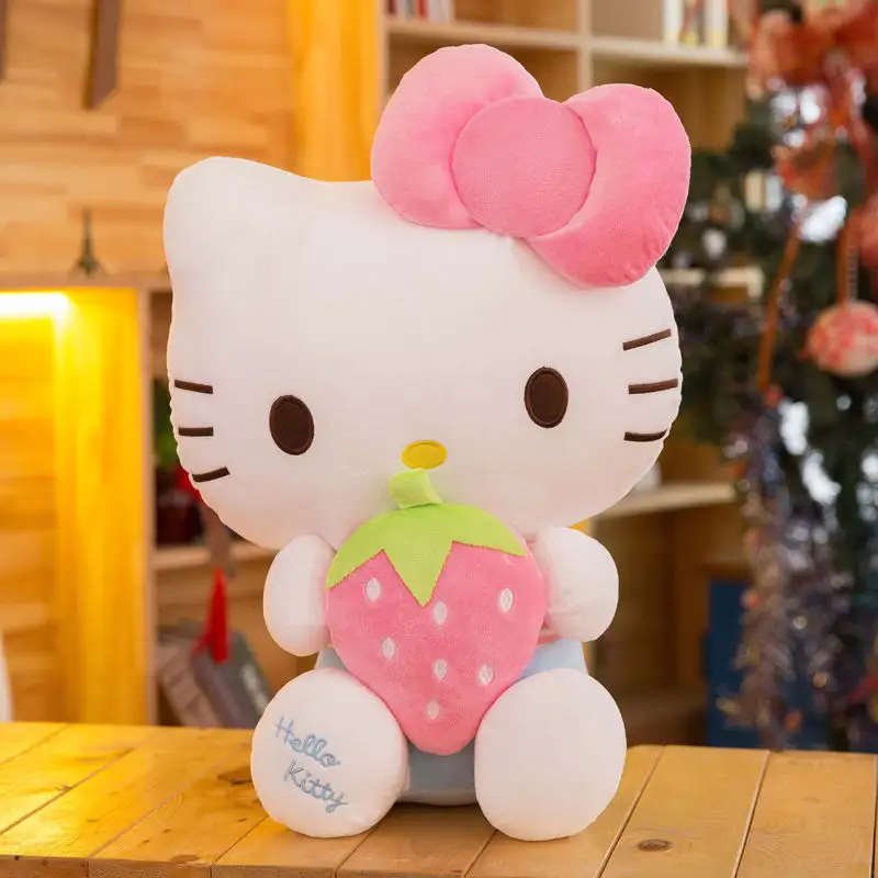 Toptan sıcak satış 30cm Sanrios Hello Kt Kawaii kedi doldurulmuş hayvan peluş oyuncaklar havuç tasarımı ile