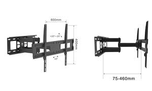 Vesa M65 Full Motion <strong>TV</strong> <strong>Bracket</strong> Wall Mount LCD <strong>Bracket</strong> for <strong>60</strong> <strong>Inch</strong> <strong>TV</strong> Product Category <strong>TV</strong> Mounts &amp; Carts - Product Image 3