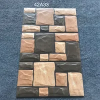 Nouveauté 200x400mm mur extérieur briques 3D concave convexe Antique mur Villa hôtel extérieur carreaux de porcelaine en céramique pour mur