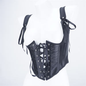 हैटर-गर्दन शपीवियर शीर्ष अदालत कमर कॉर्सेट नेट रेड इन नाइट क्लब कमर चुड़ैल ब्लैक टाइट्स महिलाओं - Product Image 6