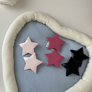 Glitter Small Gold Alloy Hair <b>Clip</b> Set 4cm No Crease Heart Star <b>Bow</b> Hair Accessories for Girls Women Wholesale - Product Image 3