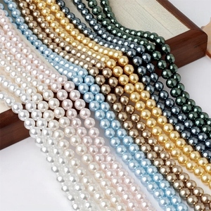 <span class=keywords><strong>Perles</strong></span> <span class=keywords><strong>en</strong></span> verre imitation perle de cristal rondes de 4 mm à 10 mm, pas chères, pour la fabrication de bijoux, bracelets et colliers DIY - Product Image 1