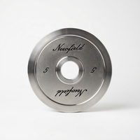 Plaques de musculation calibrées 100% en acier inoxydable pour la compétition de musculation, entraînement en salle de sport, de 5 kg à 25 kg, surface mate givrée