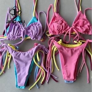 Fabricante de Bikinis, Traje de Baño de Moda para Mujer, Bikini de Doble Capa Estampado, Conjunto de Traje de Baño de Nailon Reciclado Personalizado - Product Image 5