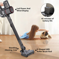 Aspirateur de moquette vertical à écran tactile LED automatique et silencieux pour la maison avec station de base