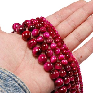 Perles rondes en œil de tigre rouge naturel pour la fabrication de bijoux, 10mm, 15mm, 20mm, vente en gros - Product Image 2
