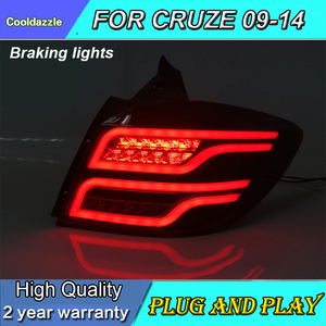 2009-2014 Anno Per Chevrolet Cruze Hatchback HA CONDOTTO LA Luce Posteriore Fanali Posteriori di <span class=keywords><strong>Parcheggio</strong></span> Segnale Da Corsa Inversione di Fumo Nero/Rosso /Chrome - Product Image 5