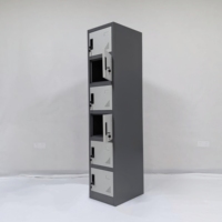 Armoire de rangement à chaussures en acier à 6 portes, casier métallique démontable, armoire à sacs d'école, compartiments séparés pour organiser