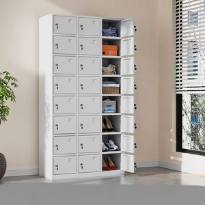 Bán Buôn 24-Cửa Kim Loại Siêu Thị Sinh Viên Locker Thép Lưu Trữ Tủ Phòng Tập Thể Dục Locker Thay Đổi Phòng Thép Nhân Viên Nhân Viên Locker - Product Image 1