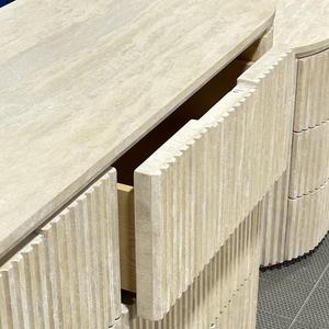 Table <span class=keywords><strong>console</strong></span> en bois de travertin beige <span class=keywords><strong>avec</strong></span> six tiroirs de <span class=keywords><strong>rangement</strong></span> pour la maison salon meubles de <span class=keywords><strong>Console</strong></span> en marbre <span class=keywords><strong>entrée</strong></span> Hallwayc - Product Image 6