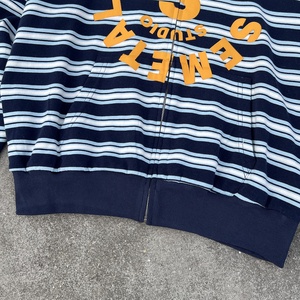 Designer Custom Drop Shoulder Boxy Zipper Hoodie Manufacturers Printed Oversized <b>Hoodies</b> Men Stripe Heavyweight <b>Zip</b> <b>Up</b> Hoodie - Product Image 4