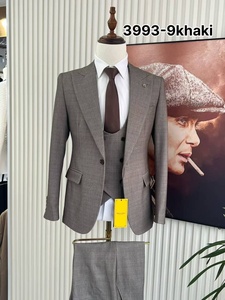 Trajes de Fiesta de Boda Reales para <span class=keywords><strong>Hombre</strong></span>, Cuello en V, Corte Entallado, Estilo Ejecutivo, 3 Piezas, Azul <span class=keywords><strong>Gris</strong></span>áceo, Trajes para <span class=keywords><strong>Hombre</strong></span> MS3993 - Product Image 4