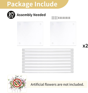 Vases acryliques centres de table de mariage pour tables-2 supports de fleurs à <span class=keywords><strong>colonne</strong></span> <span class=keywords><strong>transparente</strong></span>, Vases à fleurs de 60cm de haut pour centres de table, - Product Image 6