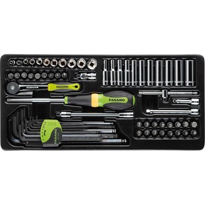 Ensemble d'outils mécaniques Fasano de 102 pièces, kit de clés à douilles, outils de réparation automobile - Product Image 1