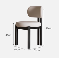 Chaise de salle à manger moderne en bois de frêne nordique avec revêtement en lin, design durable pour la maison, le bar, l'école, le restaurant, couleur personnalisable