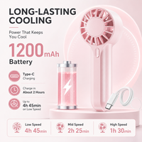 Ventilateur pliable portable avec design léger et compact pour le bureau, les voyages, l'extérieur, la maison, l'école, le camping, les femmes, les hommes, les enfants, utilisation estivale