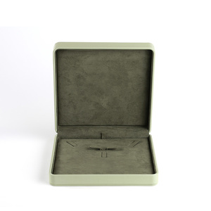 FANXI Green Pu Leather Microfiber Pendant Ring <b>Earrings</b> Jewelry <b>Box</b> Inlay Jewelry Packaging <b>Gift</b> Paper <b>Box</b> - Product Image 3