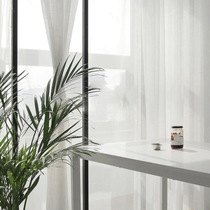 Kingworth Mới <span class=keywords><strong>2025</strong></span> Chất Lượng Cao Rèm Cửa Sheer Polyester Voile Vải Trắng Đồng Bằng Rèm Sheer Cho Phòng - Product Image 5