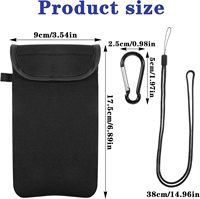 Pochette de cou en néoprène avec logo personnalisé, sac bandoulière de haute qualité, sac à téléphone pour cadeau, vente en gros pour téléphone portable de 6,2 à 6,7 pouces