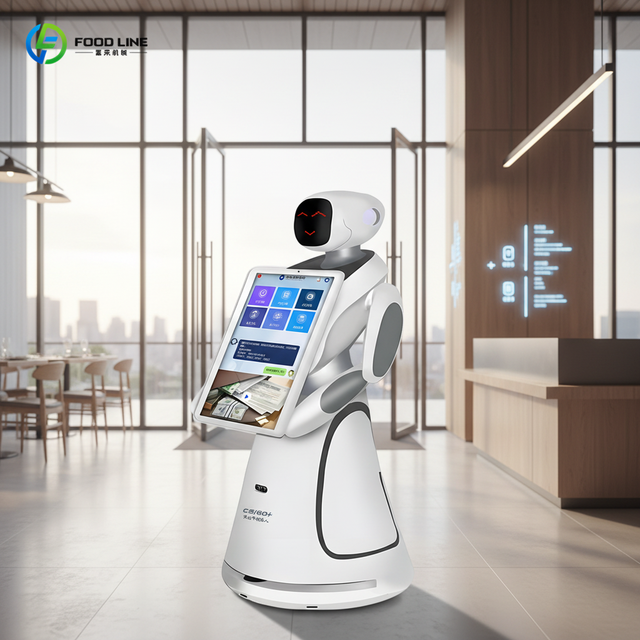 AI Smart Guide Robot for Hotels Malls & Airports High Efficiency Self-driving Outdoor Delivery Robot Large Advertising Screen