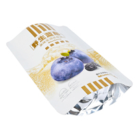 Sac en plastique à fermeture éclair brillant imprimé personnalisé sac debout en mylar pour l'emballage de boissons solides de jus de baies en poudre de protéines alimentaires