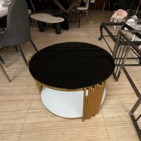 Table basse moderne de luxe ronde, rectangulaire ou carrée, avec pieds argentés, style italien, table basse de luxe pour salon, meubles de salon