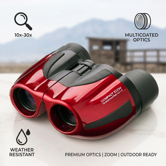 Small BAK7 Compact Optical HD 10-30X21 Zoom Portable Telescope Binoculars for Outdoor Concerts Music Festivals Travel Star