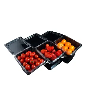 Eco-Friendly Clear Plastic Clamshell Box Strawberry Packing Blister for Fruit and Vegetable Packaging Fit for Plates & Bowls