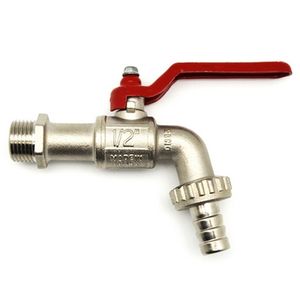 Válvula de Bola con Conector de Manguera 3/4 Pulgadas DN 20 PN 15, Conectores de Agua para Jardín con Palanca Roja - Product Image 1