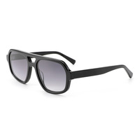 Lunettes de soleil de luxe personnalisées UV400 pour hommes et femmes, style pilote rétro, double pont, carrées, haute qualité, collection 2026
