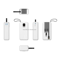 Batería Externa Portátil de Gran Capacidad con Correa para Colgar, Doble USB y Cable Integrado, 30000mAh, Personalizable para Regalos OEM, Superventas