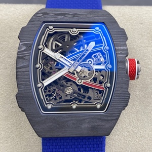 Reloj mecánico personalizado de alta calidad con zafiro cuadrado y fibra de carbono, diseño abierto, resistente al agua, para hombre. - Product Image 2