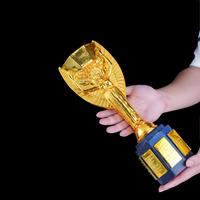 Réplica de Trofeo de Fútbol Personalizado en Oro, Copa de Premio al Campeón, Aleación de Zinc con Base Azul, Premio Deportivo para el Ganador del Torneo