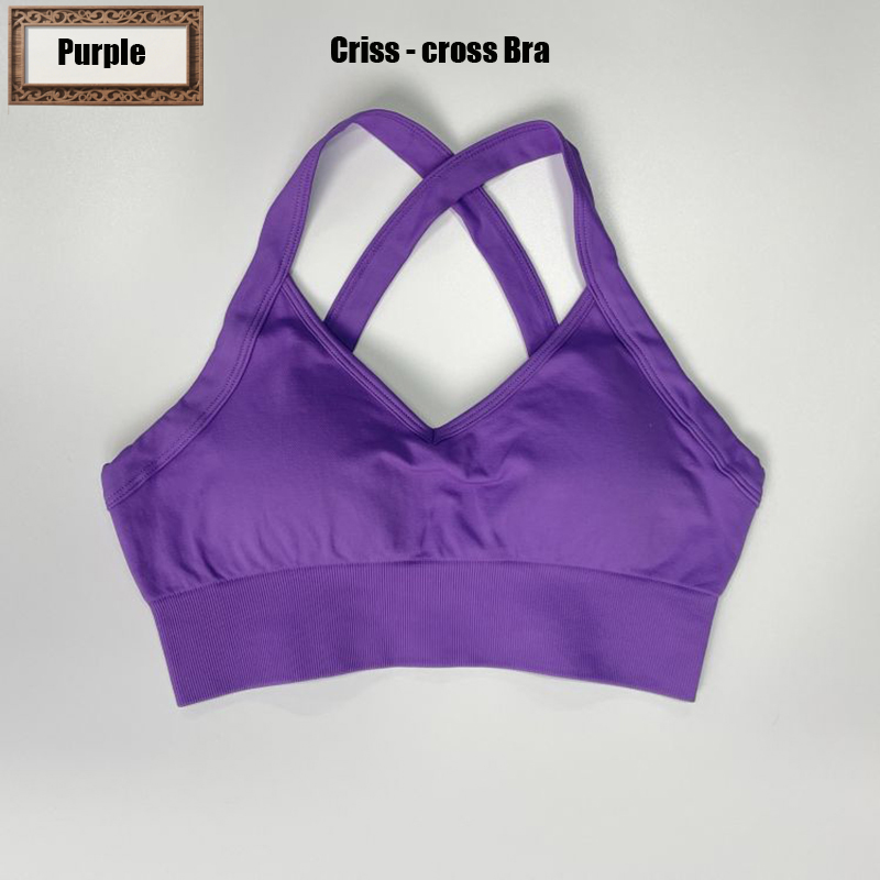 Criss - cross Bra-Purple
