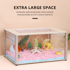 Cage à hamster en bois à grand espace ouverture facile pour petits animaux Cage à hamsters cochon d'inde <span class=keywords><strong>Chinchilla</strong></span> lapin - Product Image 2