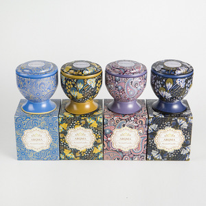 Vela Aromática de Cera de Soja de Lujo, Hecha a Mano, con Flores Secas Clásicas, en Tarro de Metal, de Larga Duración, Regalo para Bodas y Cumpleaños - Product Image 3