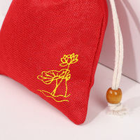100 Pcs/Lot 8x10 10x14 12x15cm Jute sacs-cadeaux petites pochettes à bijoux toile de jute sacs à cordon coton lin emballage sacs-cadeaux