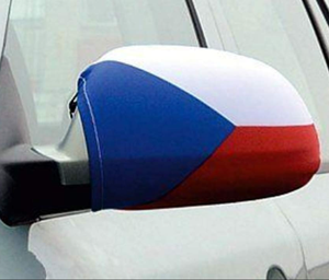 República Checa: Cubierta de espejo retrovisor para coche con bandera, producto superventas para aficionados al fútbol, entrega rápida - Product Image 1