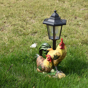 Nouvel an jardin lampe lumineuse solaire transfrontalière chiot graisse ornement résine artisanat décoration de noël cadeau - Product Image 4