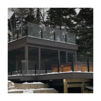 BNS personnalisé intérieur extérieur pont balcon poteau en acier inoxydable sans cadre garde-corps en verre escaliers balustrade main courante